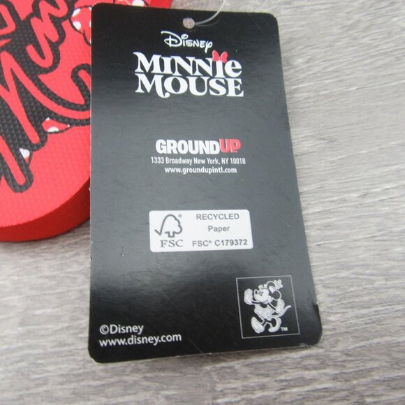 Disney Minnie Mouse Sandal Flip Flops Red White Polka Bow Tie Women's Size 8 NEW - Picture 11 of 11